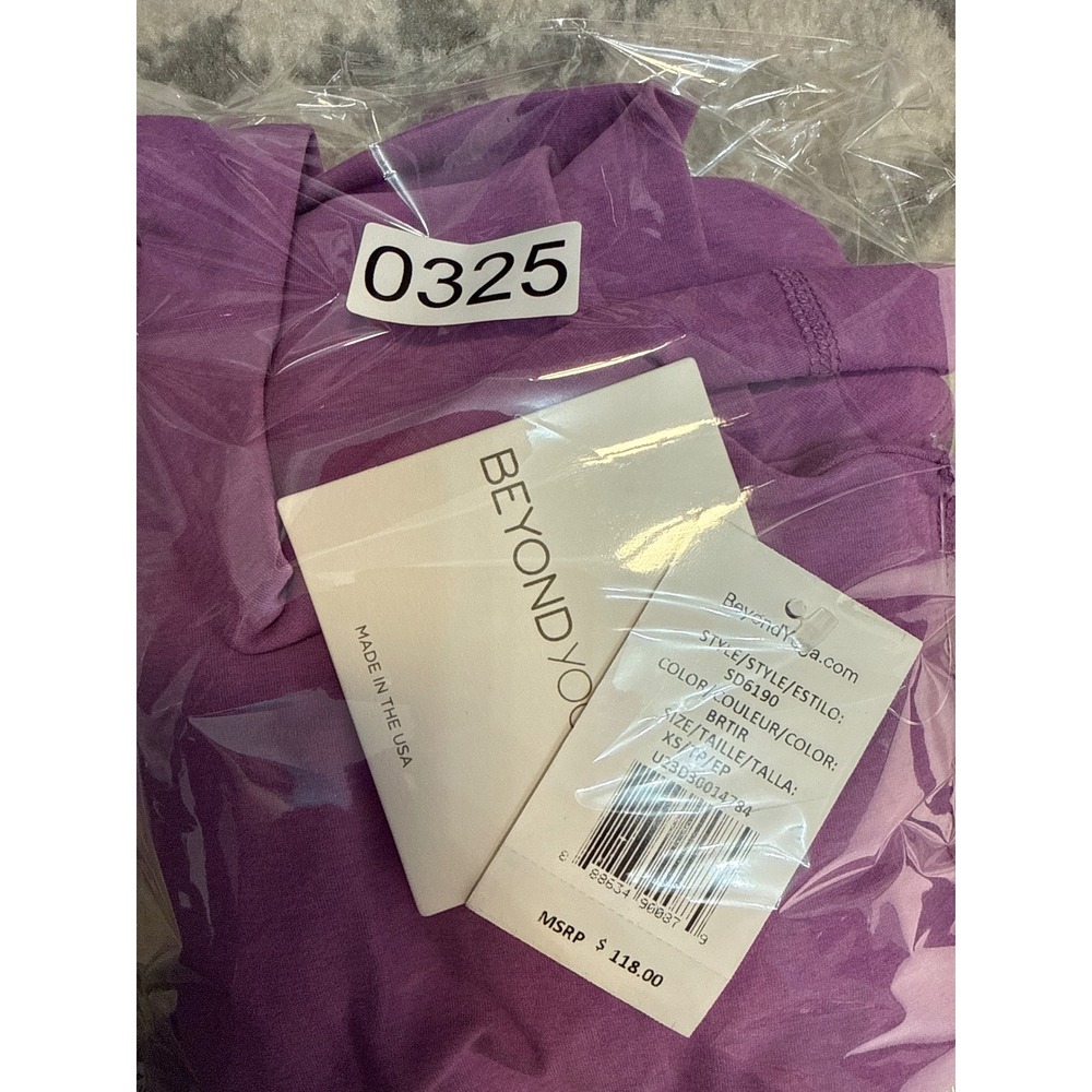 Beyond Yoga Women XS Dress Spacedye One Shoulder Bright Iris Purple SD6190 NWT - Picture 11 of 11